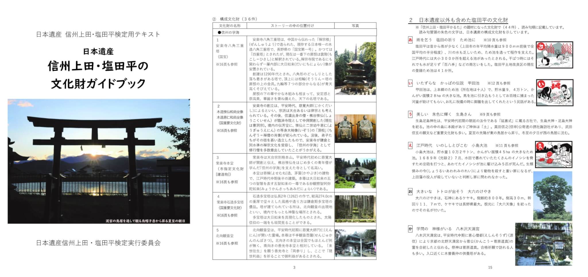 信州上田・塩田平検定」用のテキストができました 塩田公民館で